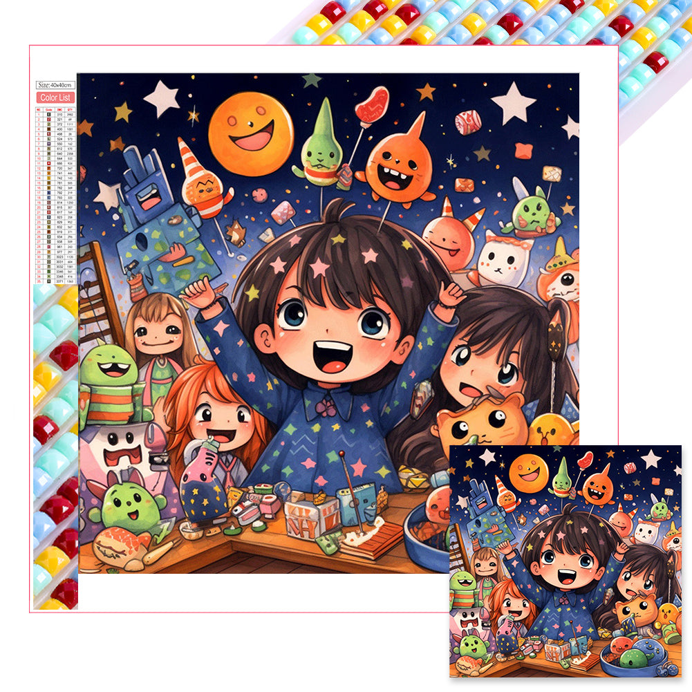 Halloween Kids 40*40CM(Picture) Full Square Drill Diamond Painting