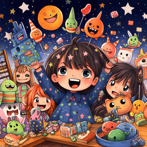 Halloween Kids 40*40CM(Picture) Full Square Drill Diamond Painting