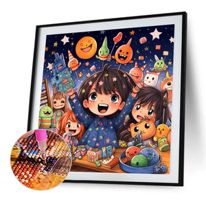 Halloween Kids 40*40CM(Picture) Full Square Drill Diamond Painting