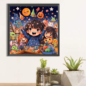 Halloween Kids 40*40CM(Picture) Full Square Drill Diamond Painting