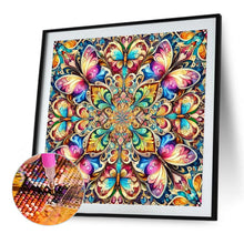 Load image into Gallery viewer, Butterfly Mandala 40*40CM(Canvas) Full Round Drill Diamond Painting
