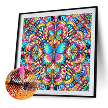 Load image into Gallery viewer, Butterfly Mandala 40*40CM(Canvas) Full Round Drill Diamond Painting
