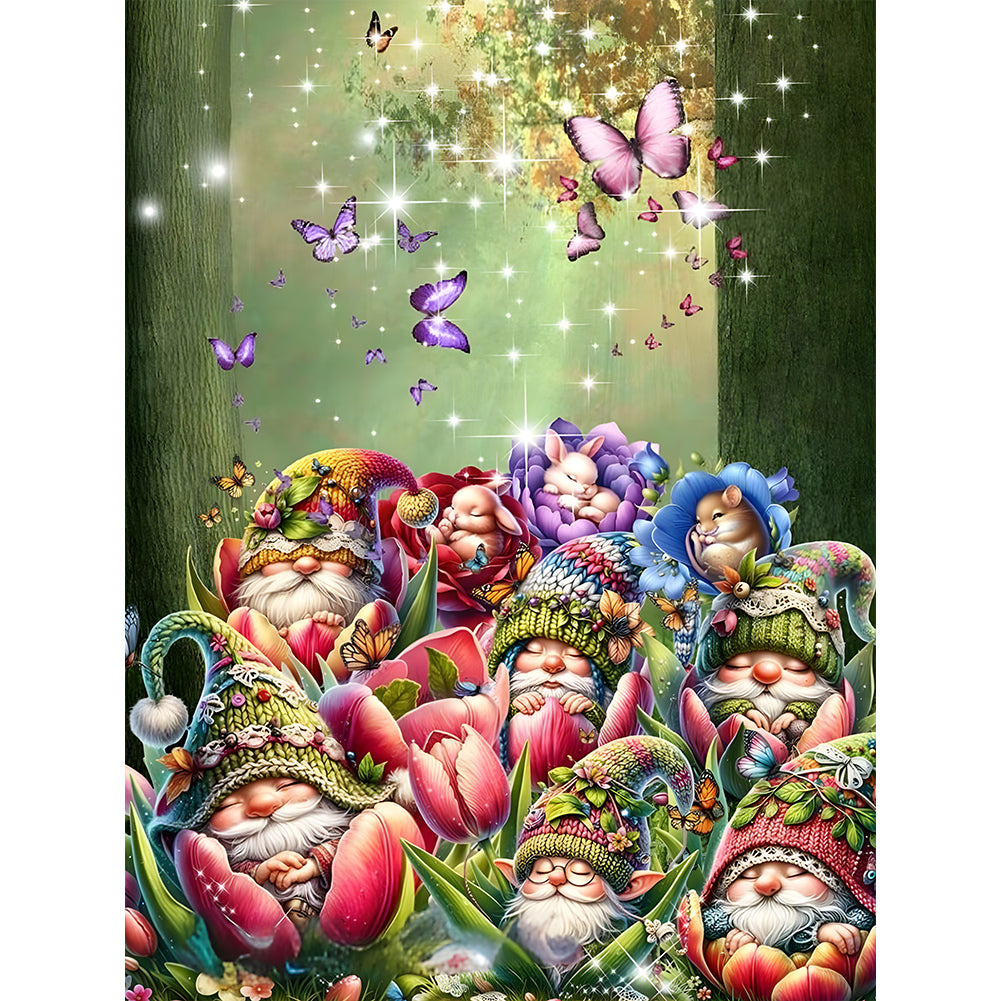 Flower Goblin 30*40CM(Canvas) Full Round Drill Diamond Painting