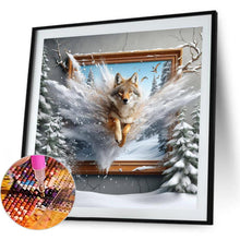 Load image into Gallery viewer, 3D Picture Frame Wolf 40*40CM(Canvas) Full Round Drill Diamond Painting
