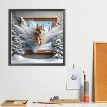 Load image into Gallery viewer, 3D Picture Frame Wolf 40*40CM(Canvas) Full Round Drill Diamond Painting
