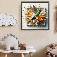 Load image into Gallery viewer, 3D Picture Frame Hummingbird 40*40CM(Canvas) Full Round Drill Diamond Painting
