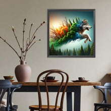 Load image into Gallery viewer, Run Out Of The Frame Mountain Wolf 40*40CM(Canvas) Full Round Drill Diamond Painting
