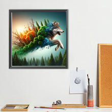 Load image into Gallery viewer, Run Out Of The Frame Mountain Wolf 40*40CM(Canvas) Full Round Drill Diamond Painting
