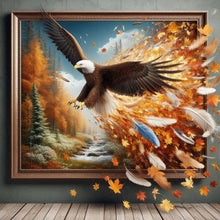 Load image into Gallery viewer, 3D Picture Frame Eagle 40*40CM(Canvas) Full Round Drill Diamond Painting
