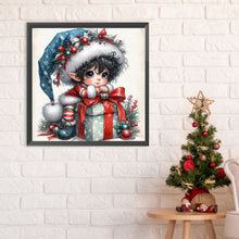 Load image into Gallery viewer, Christmas Black Hair Elf Boy 30*30CM(Canvas) Full Round Drill Diamond Painting
