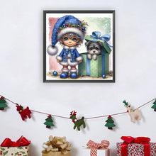 Load image into Gallery viewer, Christmas Boy And Dog 30*30CM(Canvas) Full Round Drill Diamond Painting
