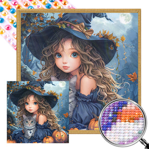 Autumn Witch 40*40CM(Picture) Full AB Round Drill Diamond Painting