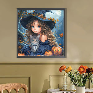 Autumn Witch 40*40CM(Picture) Full AB Round Drill Diamond Painting