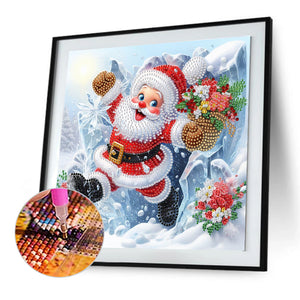 Santa Claus 30*30CM(Canvas) Partial Special Shaped Drill Diamond Painting