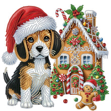 Load image into Gallery viewer, Christmas Dog 30*30CM(Canvas) Partial Special Shaped Drill Diamond Painting
