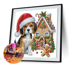 Load image into Gallery viewer, Christmas Dog 30*30CM(Canvas) Partial Special Shaped Drill Diamond Painting
