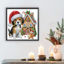 Load image into Gallery viewer, Christmas Dog 30*30CM(Canvas) Partial Special Shaped Drill Diamond Painting
