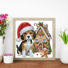 Load image into Gallery viewer, Christmas Dog 30*30CM(Canvas) Partial Special Shaped Drill Diamond Painting
