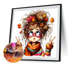 Load image into Gallery viewer, Autumn Girl 40*40CM(Canvas) Full Round Drill Diamond Painting
