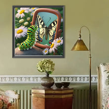 Load image into Gallery viewer, Caterpillar Butterfly 40*40CM(Canvas) Full Round Drill Diamond Painting
