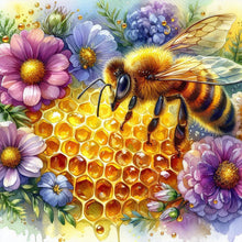 Load image into Gallery viewer, Honey Bee 40*40CM(Canvas) Full Round Drill Diamond Painting
