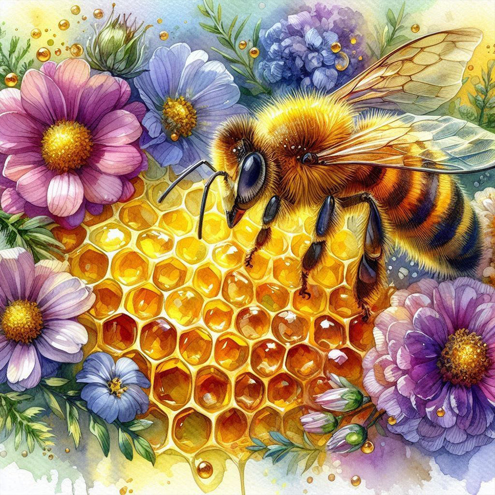 Honey Bee 40*40CM(Canvas) Full Round Drill Diamond Painting