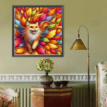 Load image into Gallery viewer, Leaf Orange Cat 40*40CM(Canvas) Full Round Drill Diamond Painting
