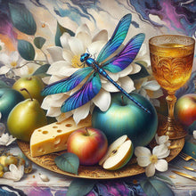 Load image into Gallery viewer, Fruit Plate Dragonfly 40*40CM(Canvas) Full Round Drill Diamond Painting
