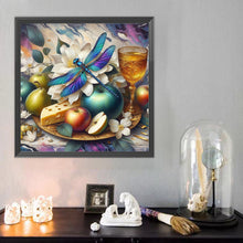 Load image into Gallery viewer, Fruit Plate Dragonfly 40*40CM(Canvas) Full Round Drill Diamond Painting
