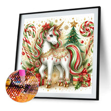 Load image into Gallery viewer, Christmas Candy Unicorn 40*40CM(Canvas) Full Round Drill Diamond Painting
