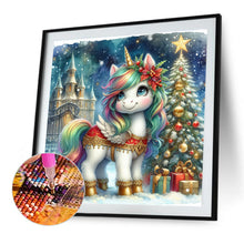 Load image into Gallery viewer, Christmas Tree Castle Unicorn 40*40CM(Canvas) Full Round Drill Diamond Painting
