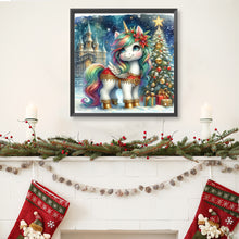 Load image into Gallery viewer, Christmas Tree Castle Unicorn 40*40CM(Canvas) Full Round Drill Diamond Painting
