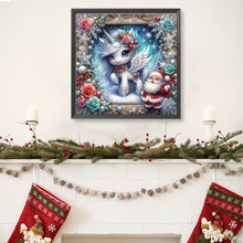 Load image into Gallery viewer, Santa Claus And Unicorn 40*40CM(Canvas) Full Round Drill Diamond Painting
