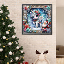 Load image into Gallery viewer, Santa Claus And Unicorn 40*40CM(Canvas) Full Round Drill Diamond Painting
