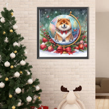 Load image into Gallery viewer, Christmas Globe Chow Chow 40*40CM(Canvas) Full Round Drill Diamond Painting
