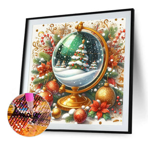 Christmas Tree Globe 40*40CM(Canvas) Full Round Drill Diamond Painting