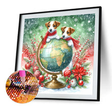 Load image into Gallery viewer, Christmas Globe Jack Russell Terrier 40*40CM(Canvas) Full Round Drill Diamond Painting
