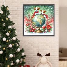 Load image into Gallery viewer, Christmas Globe Jack Russell Terrier 40*40CM(Canvas) Full Round Drill Diamond Painting
