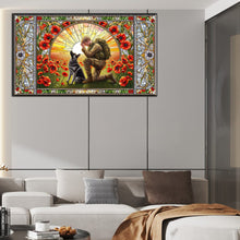 Load image into Gallery viewer, Glass Painting Of Warrior And War Dog Hound 40*70CM(Canvas) Full Round Drill Diamond Painting
