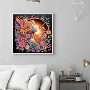 Beauty 30*30CM(Canvas) Partial Special Shaped Drill Diamond Painting