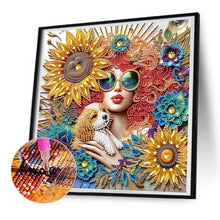 Load image into Gallery viewer, Beauty 30*30CM(Canvas) Partial Special Shaped Drill Diamond Painting
