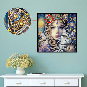 Beauty 30*30CM(Canvas) Partial Special Shaped Drill Diamond Painting