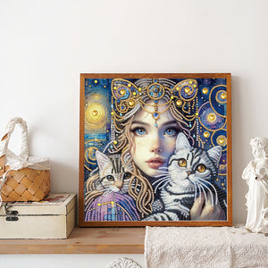 Beauty 30*30CM(Canvas) Partial Special Shaped Drill Diamond Painting