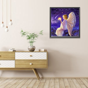 Angels In The Night Sky 40*40CM(Picture) Full AB Round Drill Diamond Painting