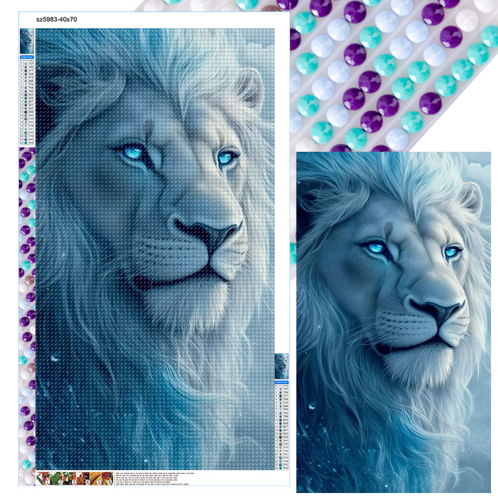 Lion 40*70CM(Canvas) Full Round Drill Diamond Painting