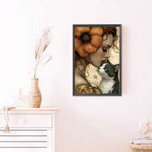 Load image into Gallery viewer, Girl And Cat 40*60CM(Picture) Full AB Round Drill Diamond Painting
