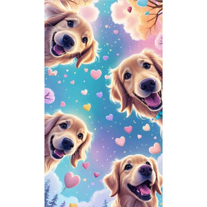 Love Puppy 40*70CM(Canvas) Full Round Drill Diamond Painting