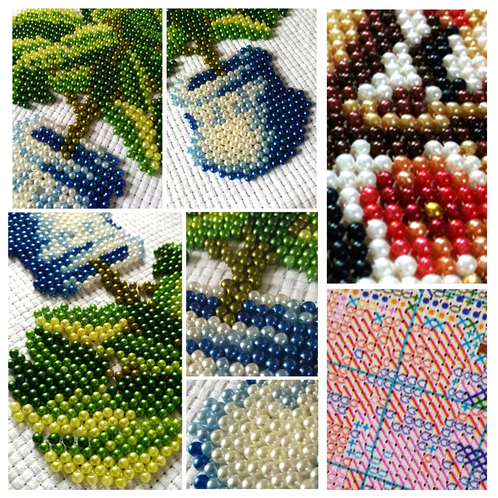 Ancient Style Lovers - Full  9CT Stamped Cross Stitch - Bead Embroidery 45x57CM/17.72x22.44in