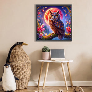 Owl 30*30CM(Picture) Full AB Square Drill Diamond Painting