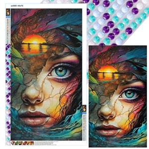 Daughter Of The Sea 40*70CM(Canvas) Full Round Drill Diamond Painting